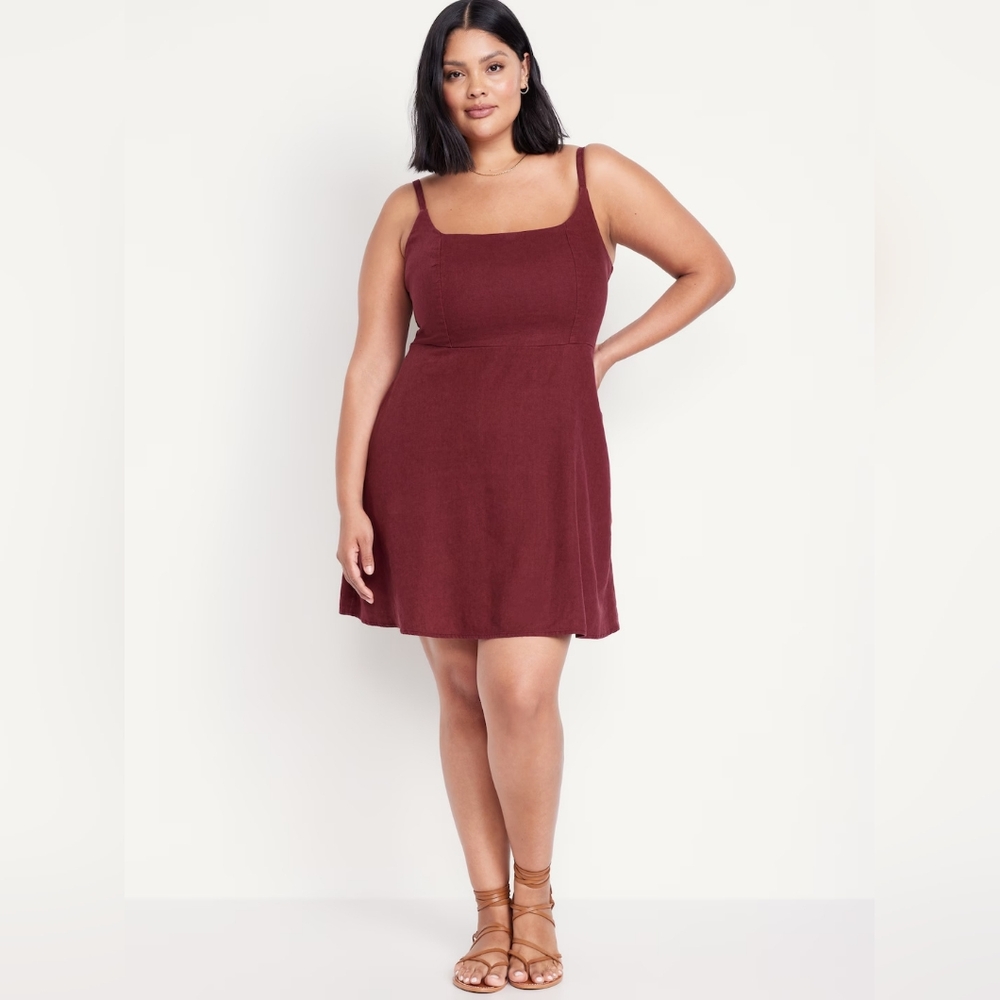 Old Navy Sleeveless Fit & Flare Cami Mini Dress in Royal Velvet, 2X